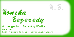 monika bezeredy business card