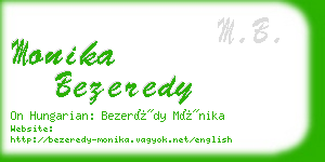 monika bezeredy business card